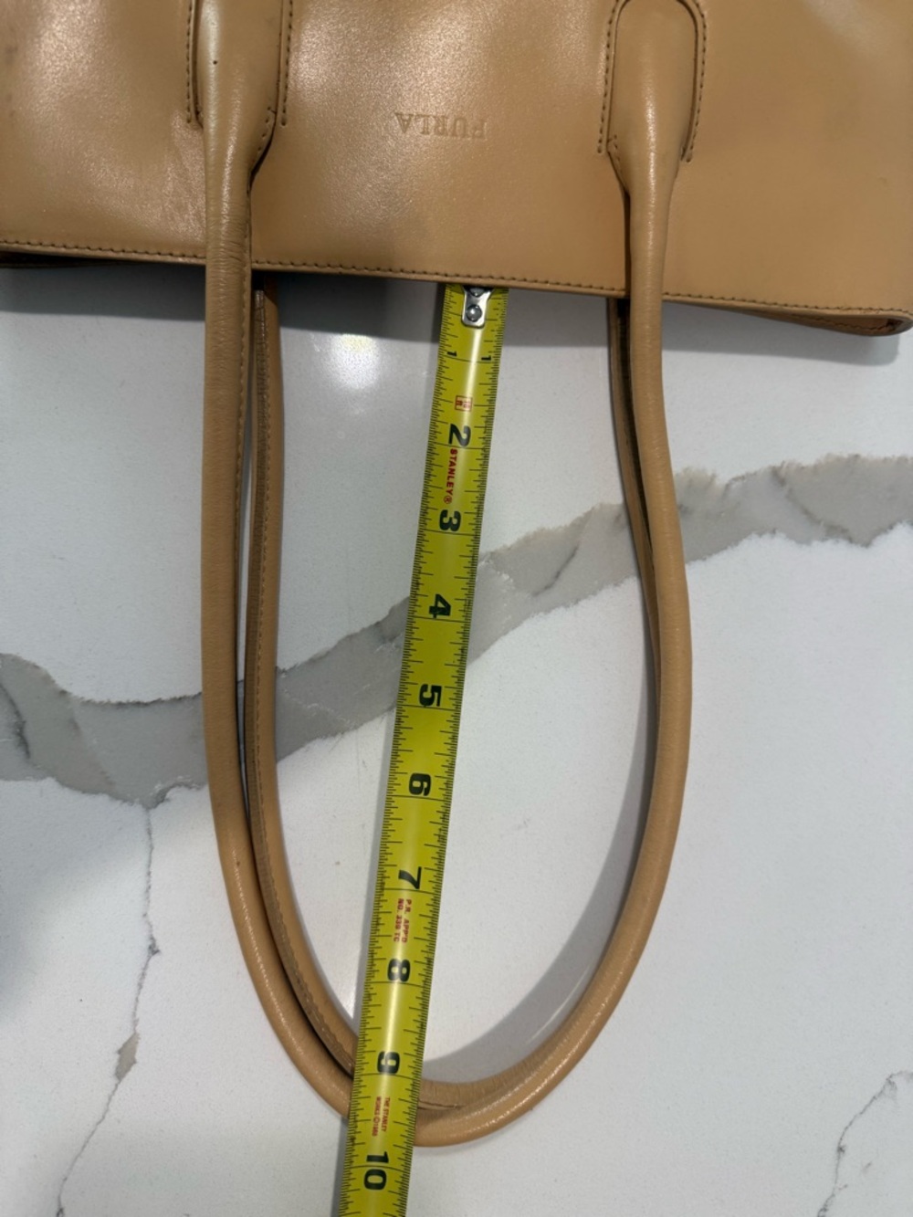 Furla : timeless Italian leather luxury Tan Mini Bag - Picture 9 of 12